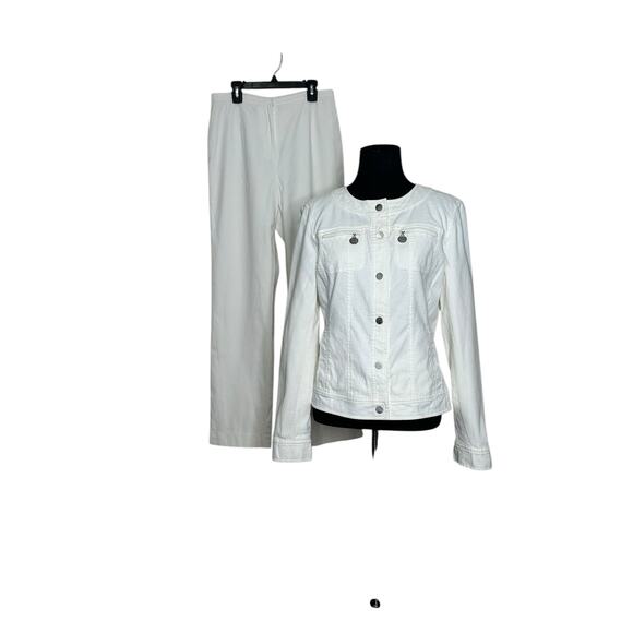Doncaster creamy white pants and jacket set size 6 - Picture 14 of 16